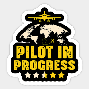 Pilot in Progress - Please wait... - Funny Future pilot Sticker